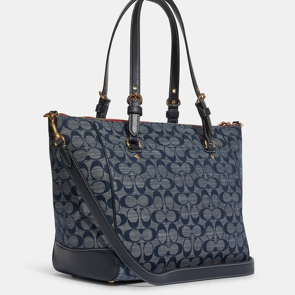 NWT💃Coach Kleo Carryall Signature Chambray - Picture 2 of 12